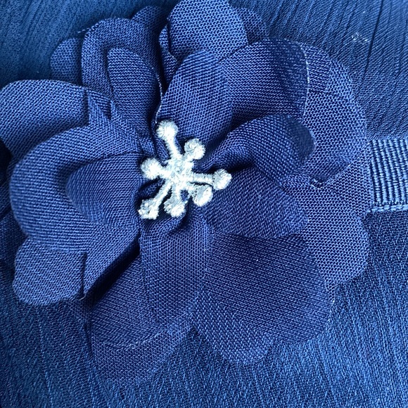 Carter’s, 12-18M, Darling Little Navy Dress, Silky Flowing Delicate Fabric - Picture 7 of 12